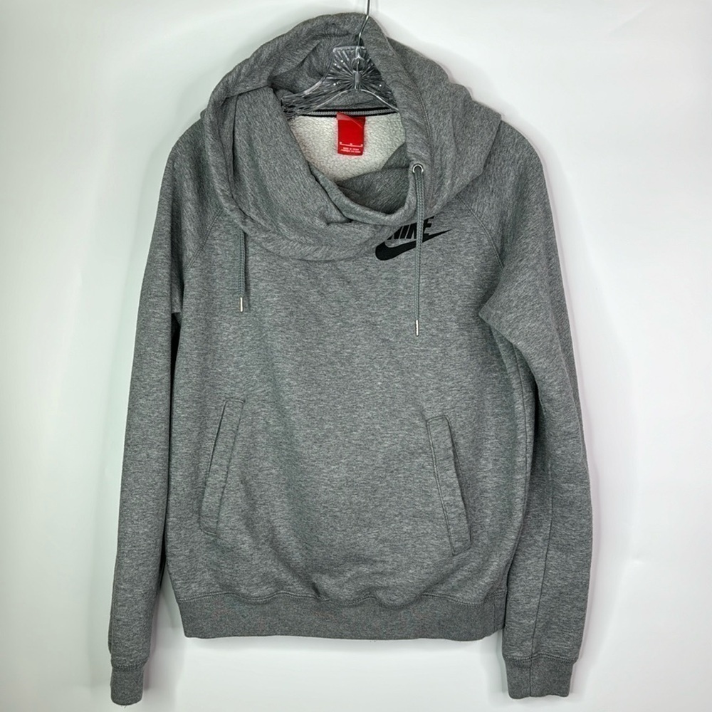 Nike Pullover Funnel Turtleneck Grey Sweatshirt Size Medium